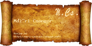 Méri Csongor névjegykártya
